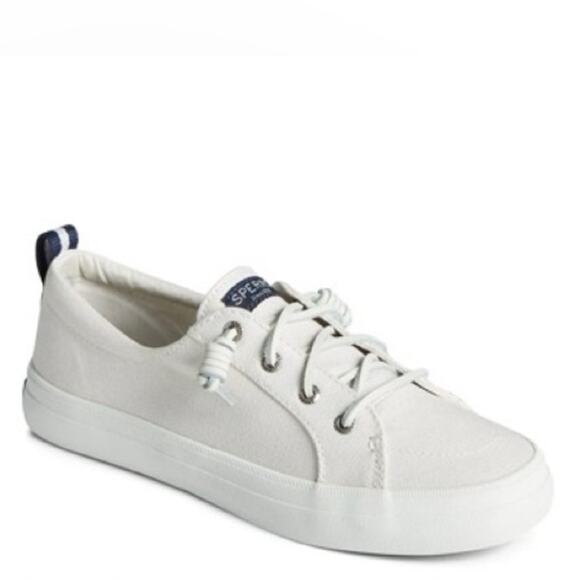 Sperry Crest Vibe Washable Leather Sneaker in Ivory Size 5 NIB - Picture 1 of 8